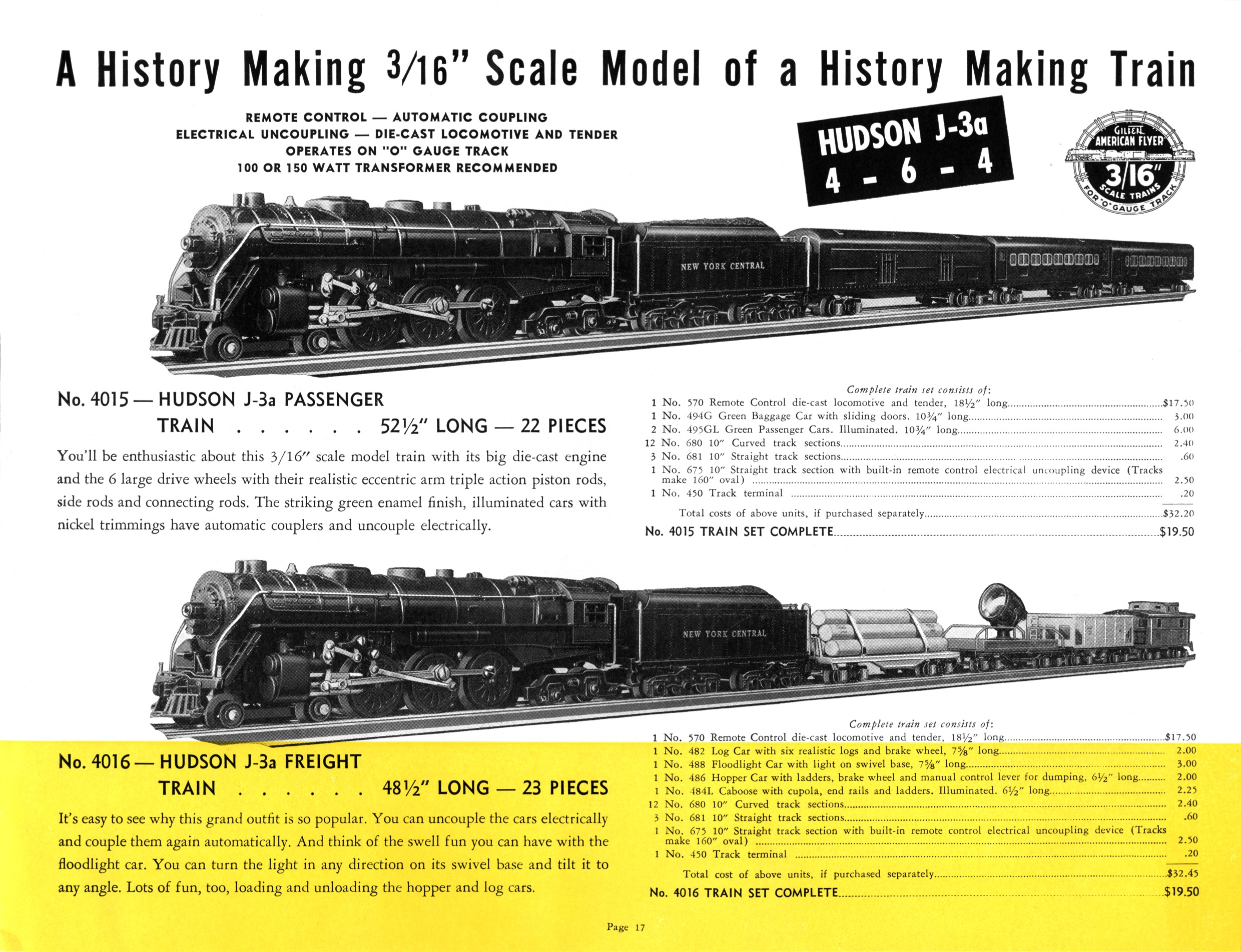 1940 american flyer train set