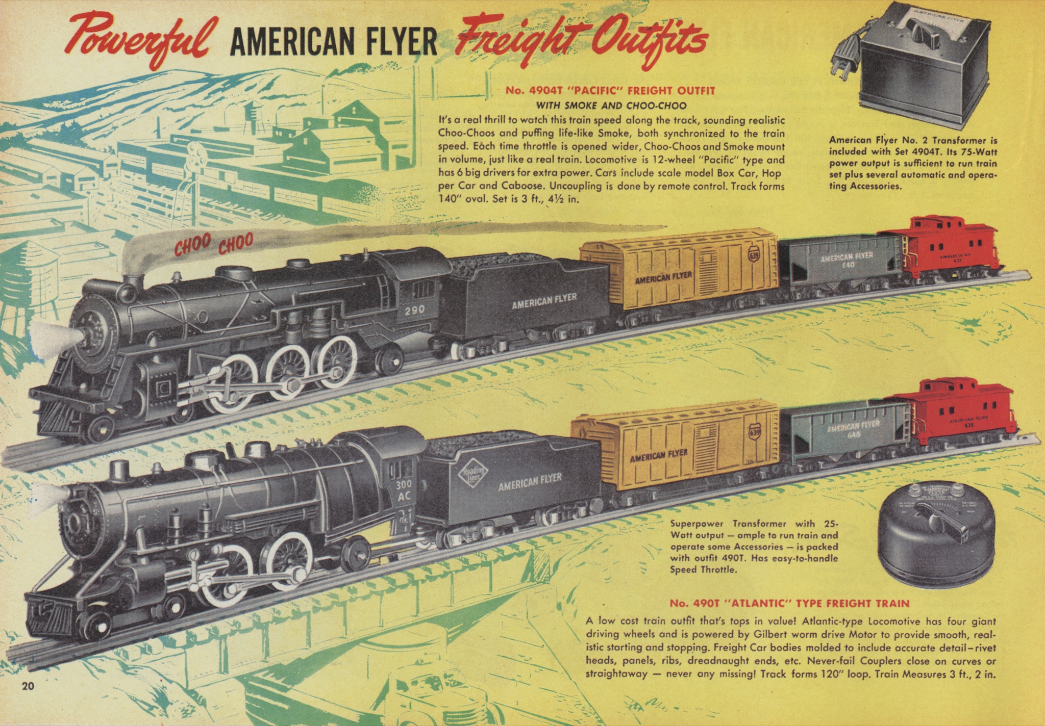 american flyer train sets from 1950s