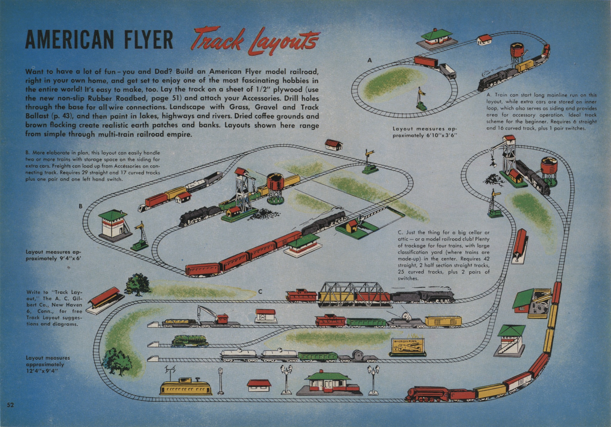 american flyer train layout plans