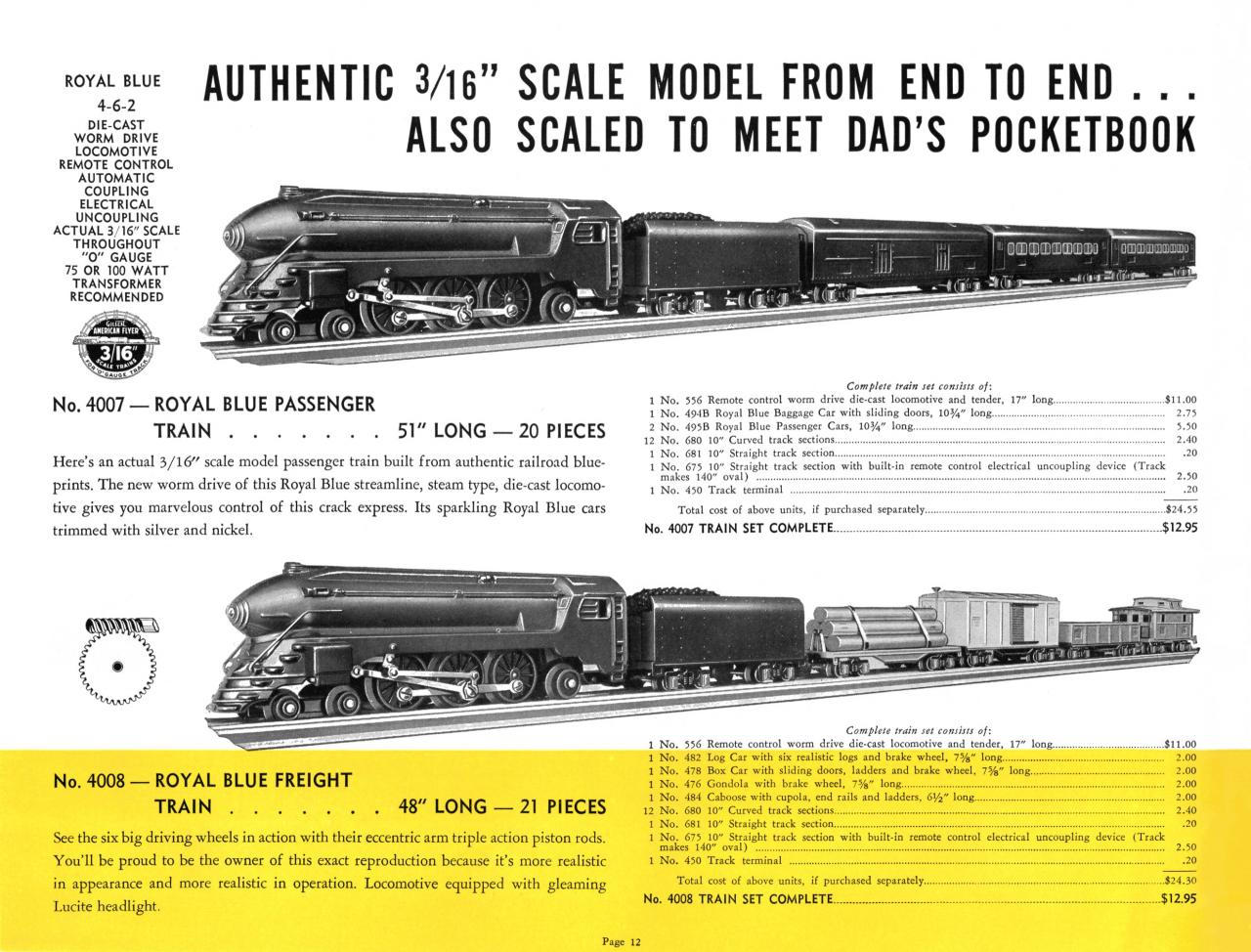 1940 american flyer train set