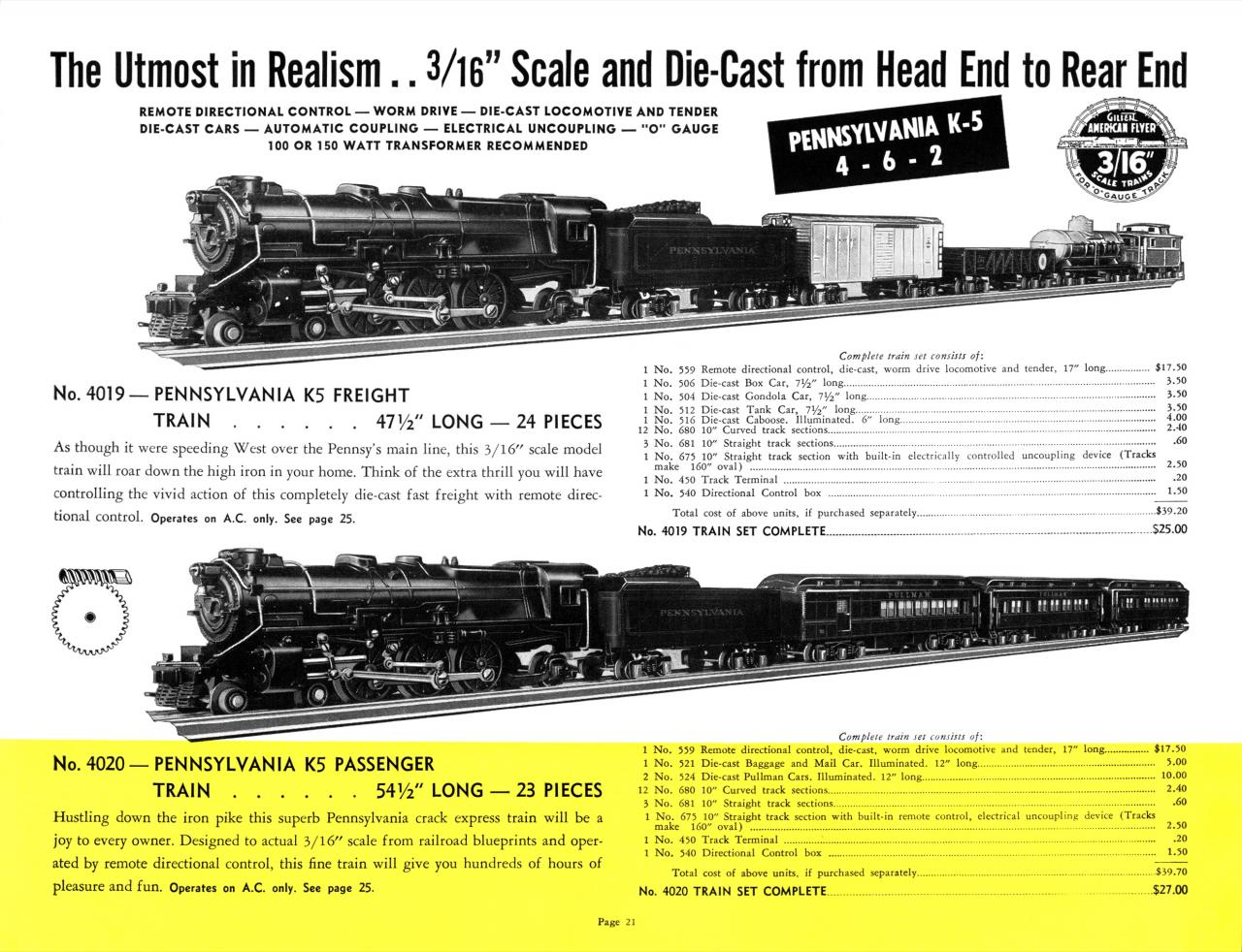 1940 american flyer train set