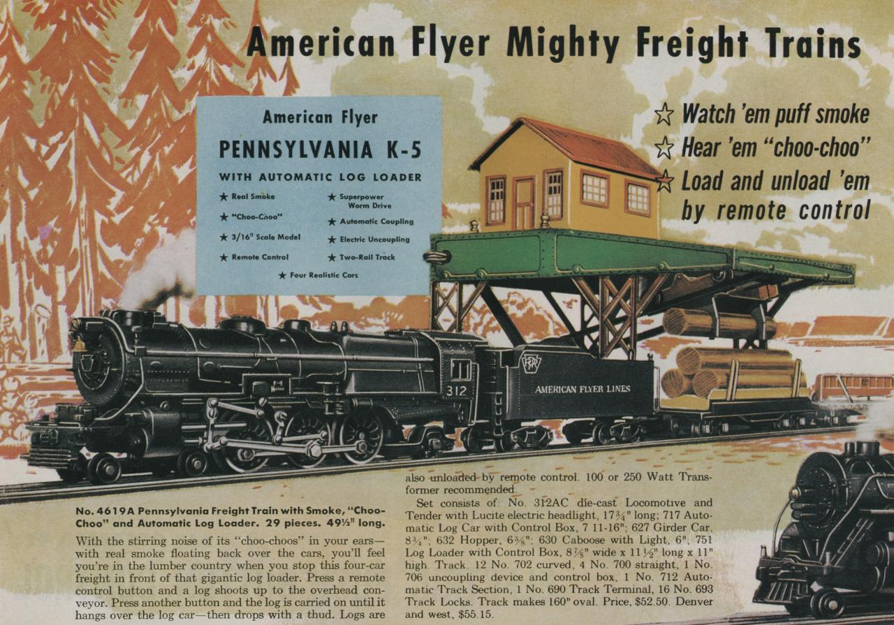 American Flyer Line Gilbert Electric Depressed Center Flatcar with