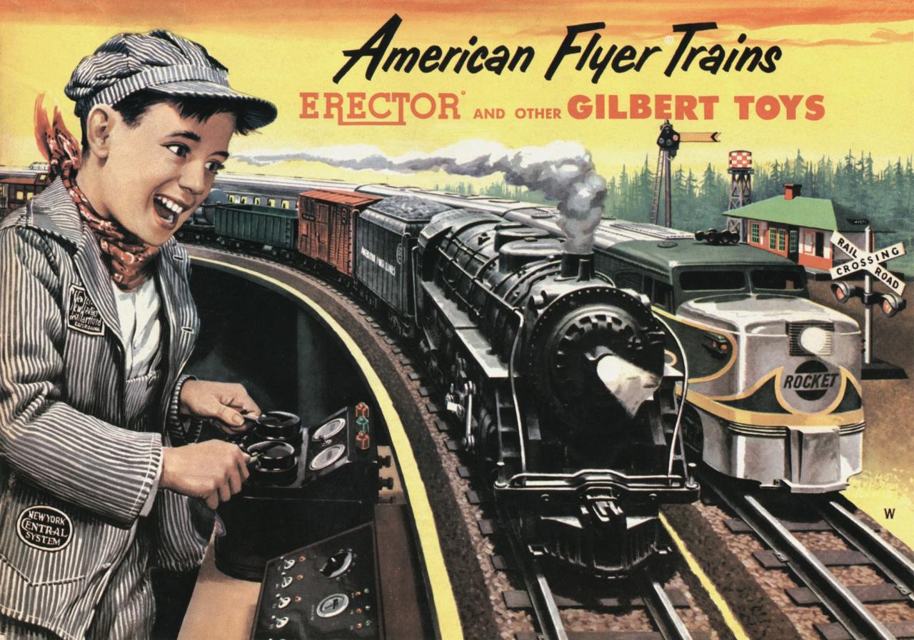 american flyer train set 1956